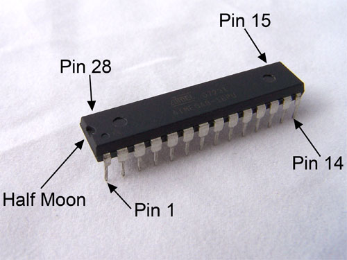 atmega8 IC in PDIP package atmega8 IC in PDIP package