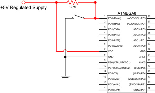 atmega8 power supply circuit atmega8 power supply circuit