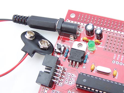 5 Ways to power an AVR 28 pin board 5 Ways to power an AVR 28 pin board