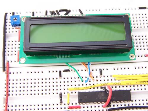 Inserting the LCD Module into the breadboard Inserting the LCD Module into the breadboard